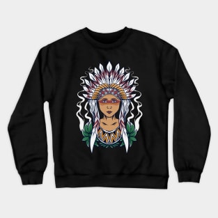 Indian nature girl Crewneck Sweatshirt